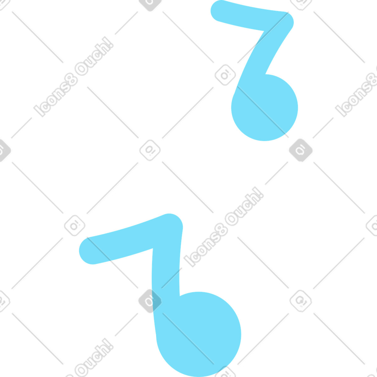 Note musicali illustrazione in stile Giggle scarica in PNG, SVG
