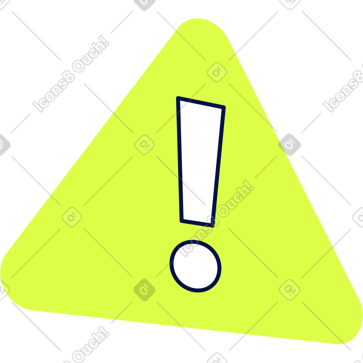 Ilustração de Triângulo com um ponto exclamação em no estilo Glow para baixar em PNG, SVG