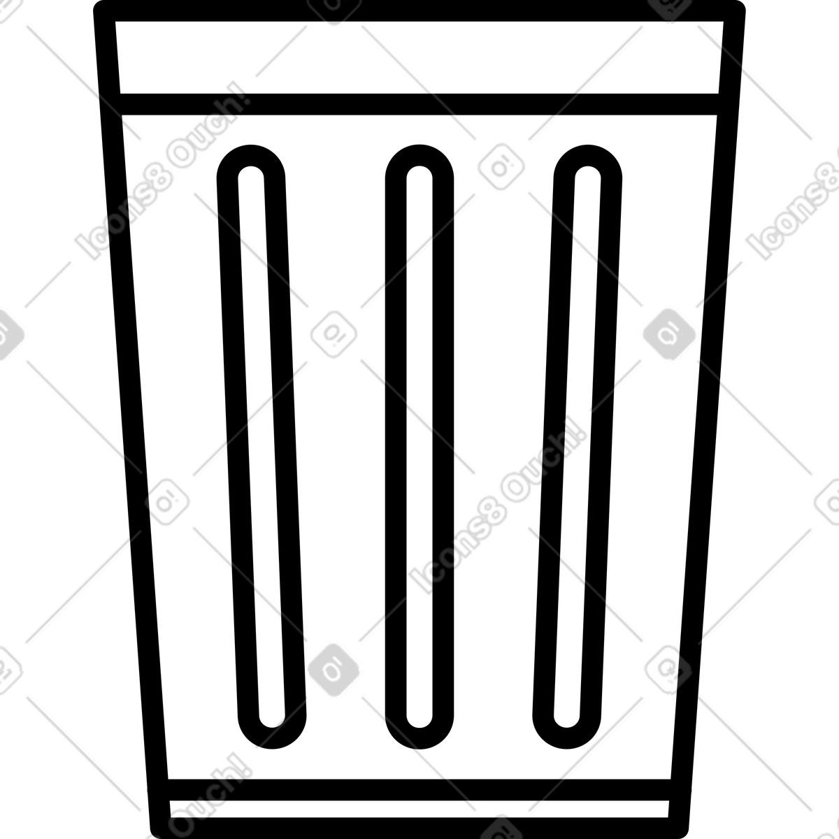 Illustration Poubelle dans le style Transistor à télécharger aux formats PNG, SVG