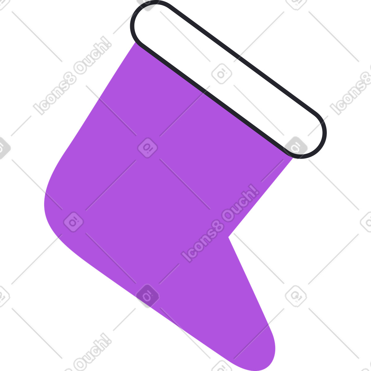 Christmas sock illustration in Grapy style download in PNG, SVG