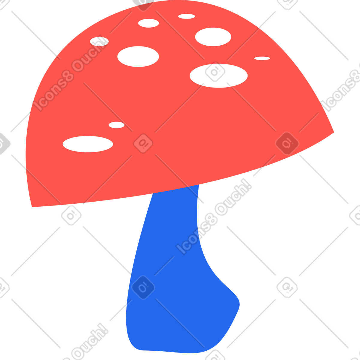 Illustration Champignon dans le style Kingdom à télécharger aux formats PNG, SVG