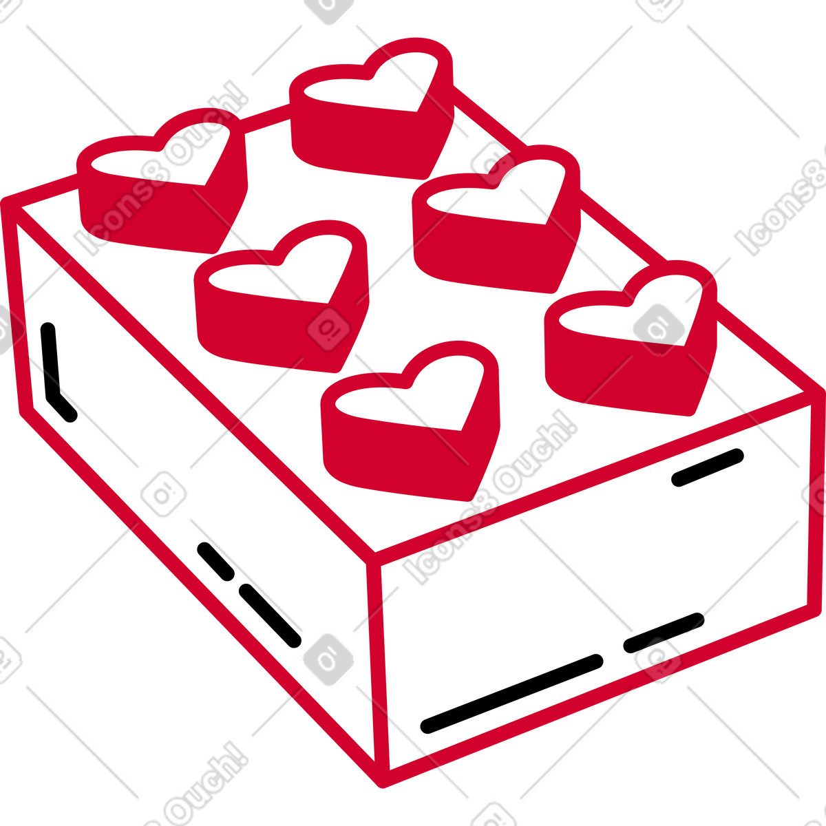 Building block illustration in Ruby style download in PNG, SVG
