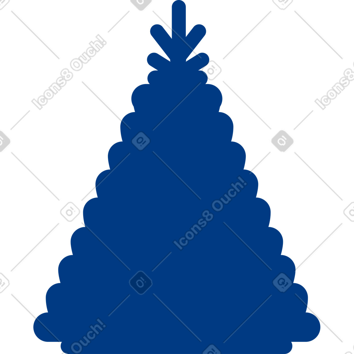 Urban スタイルの クリスマスツリー のイラストをPNG、SVG形式でダウンロード