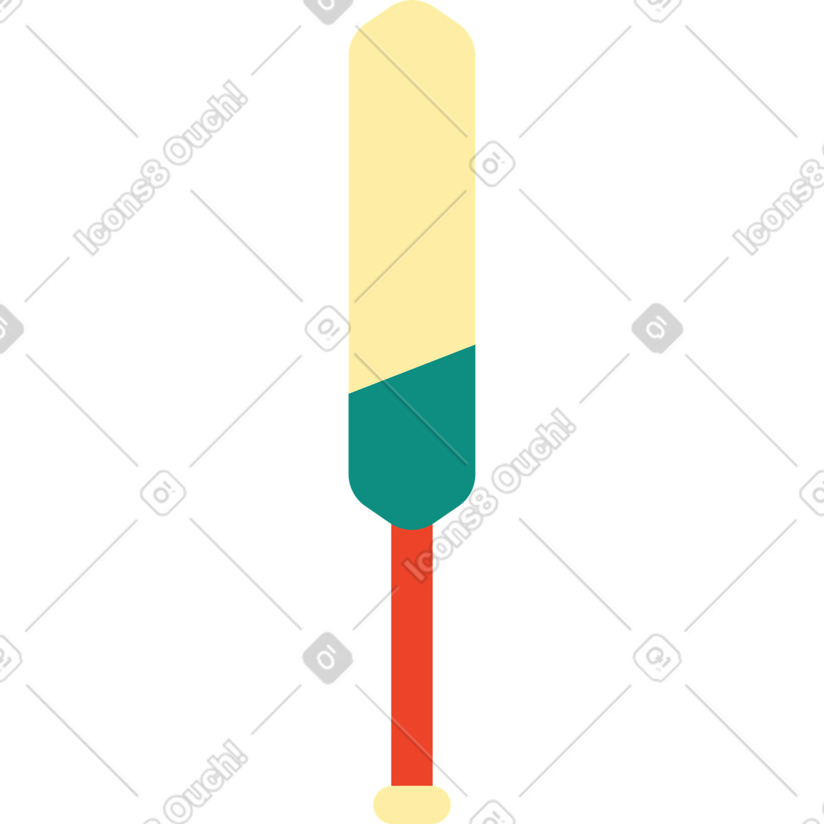 Cricket bat illustrazione in stile Polar scarica in PNG, SVG