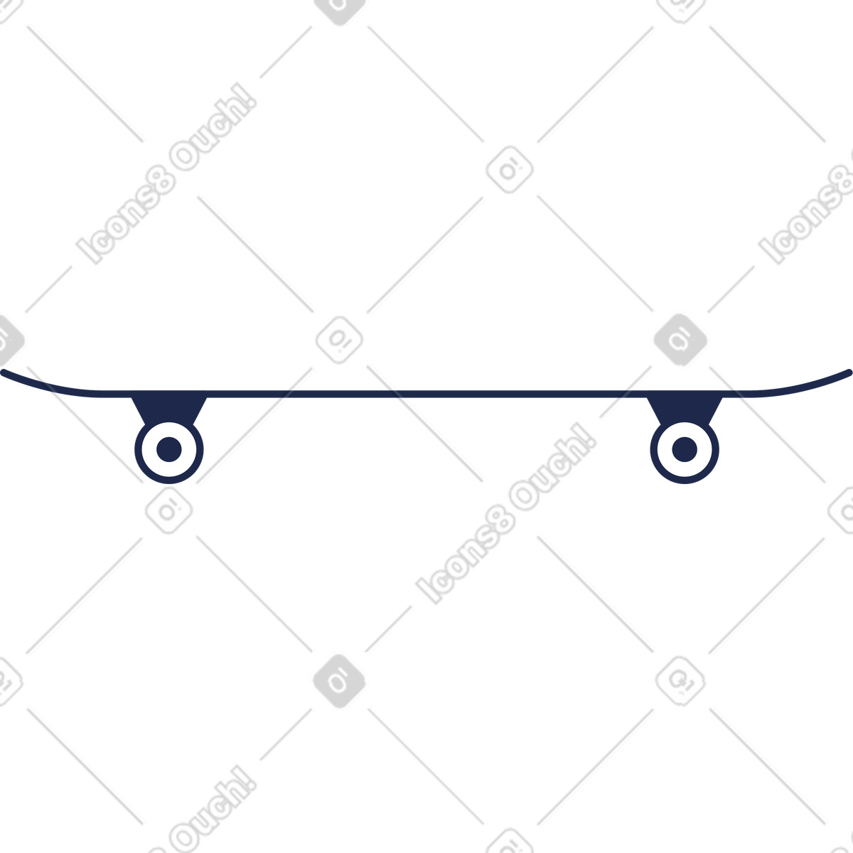 Ilustração de Skate em no estilo Outline para baixar em PNG, SVG