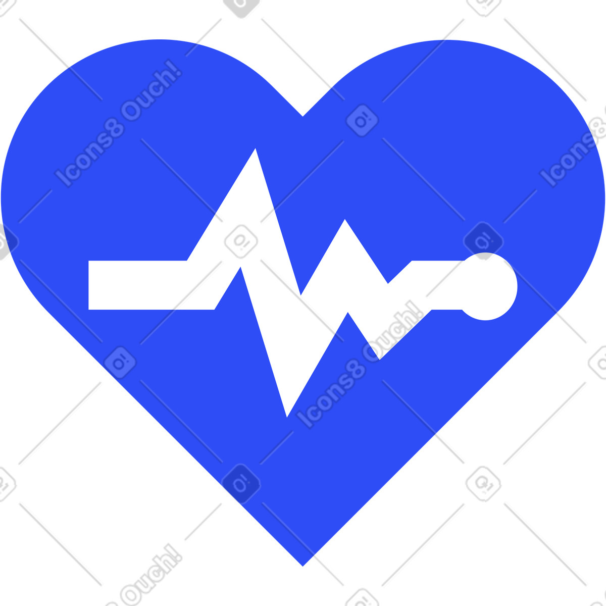 Heartbeat monitoring with pulse line inside icon illustration in System style download in PNG, SVG