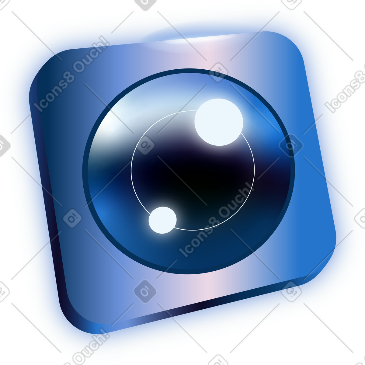 Privacy eye security camera illustrazione in stile Dimension scarica in PNG, SVG