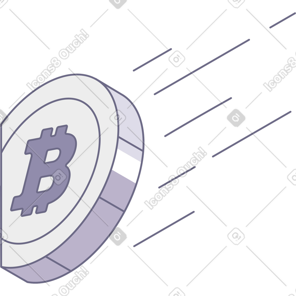 Illustration Bitcoin dans le style Modul à télécharger aux formats PNG, SVG