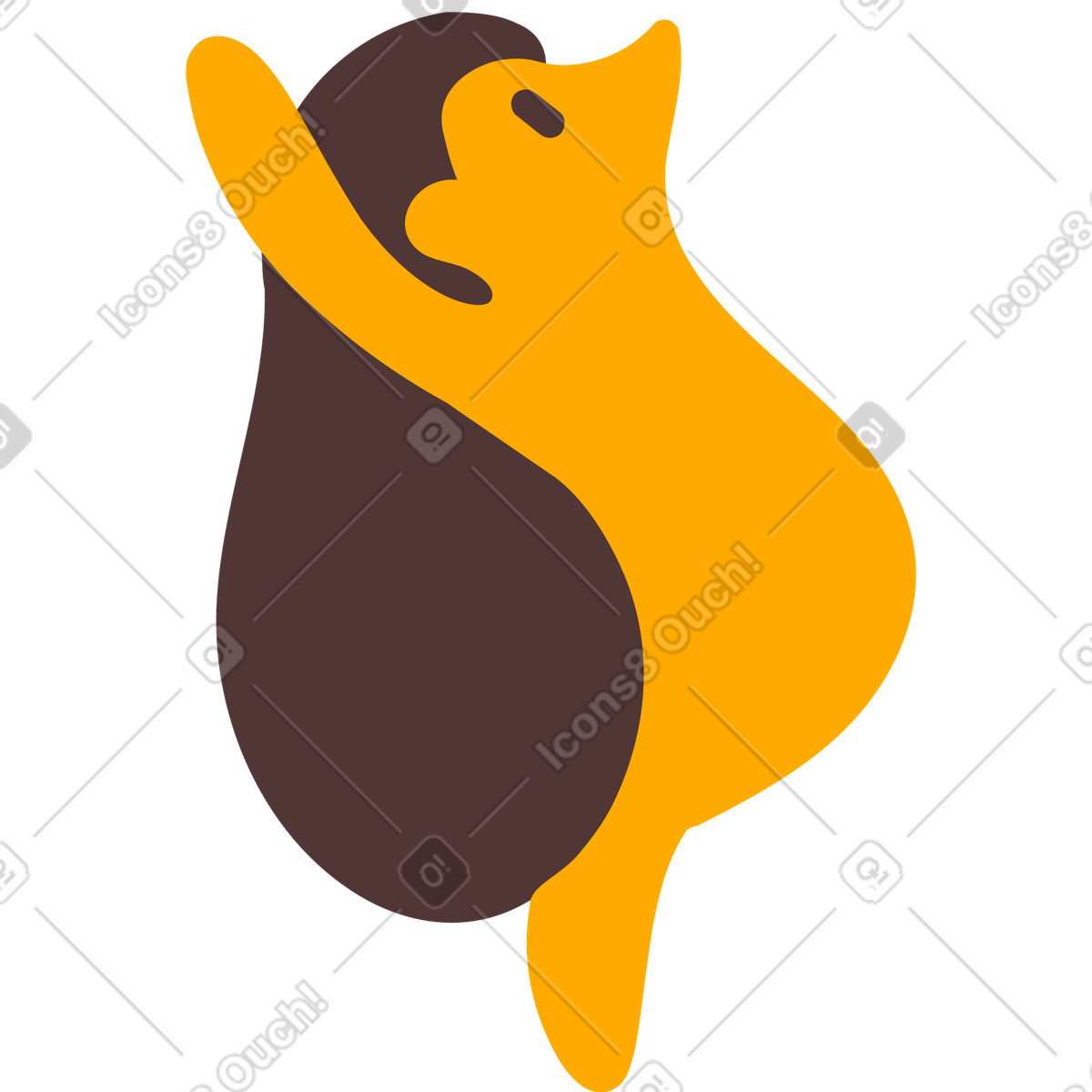 Hedgehog illustration in Woof style download in PNG, SVG