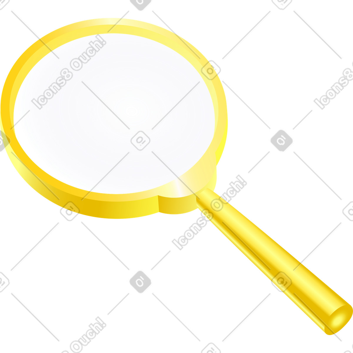 Ilustración Lupa en estilo Isotech a descargar en PNG y SVG