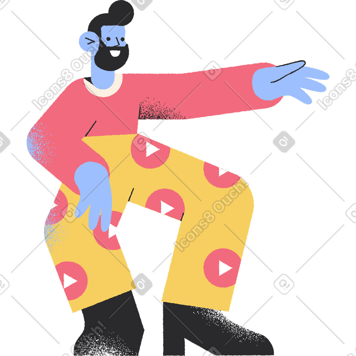 Ilustración Hombre en estilo Pablo a descargar en PNG y SVG