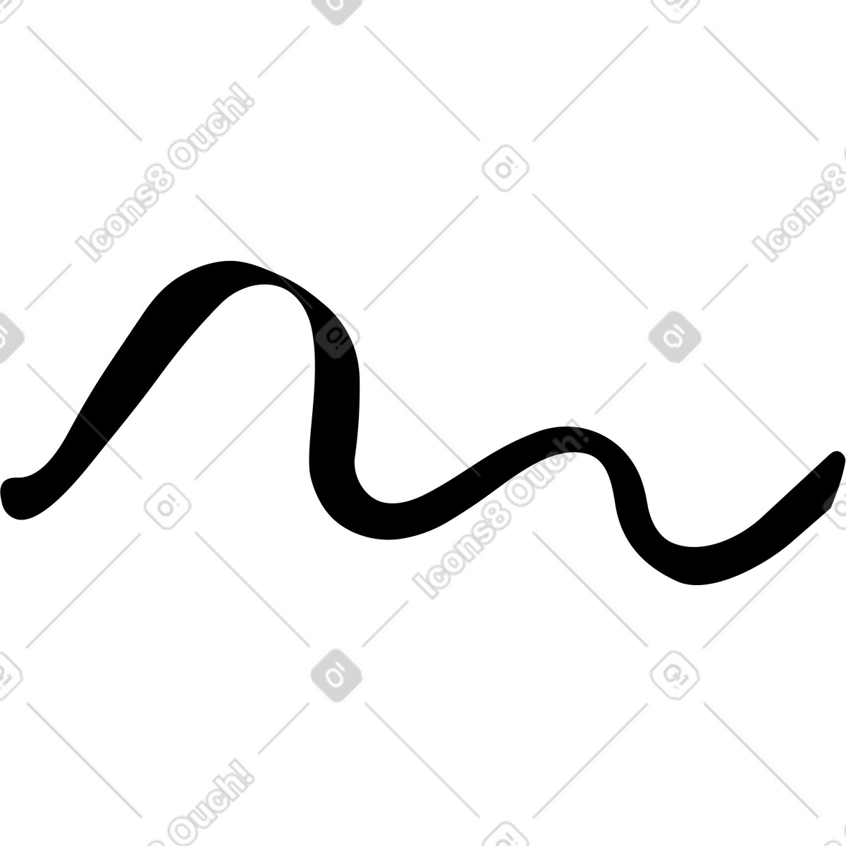 Wavy line graph illustration in style download in PNG, SVG