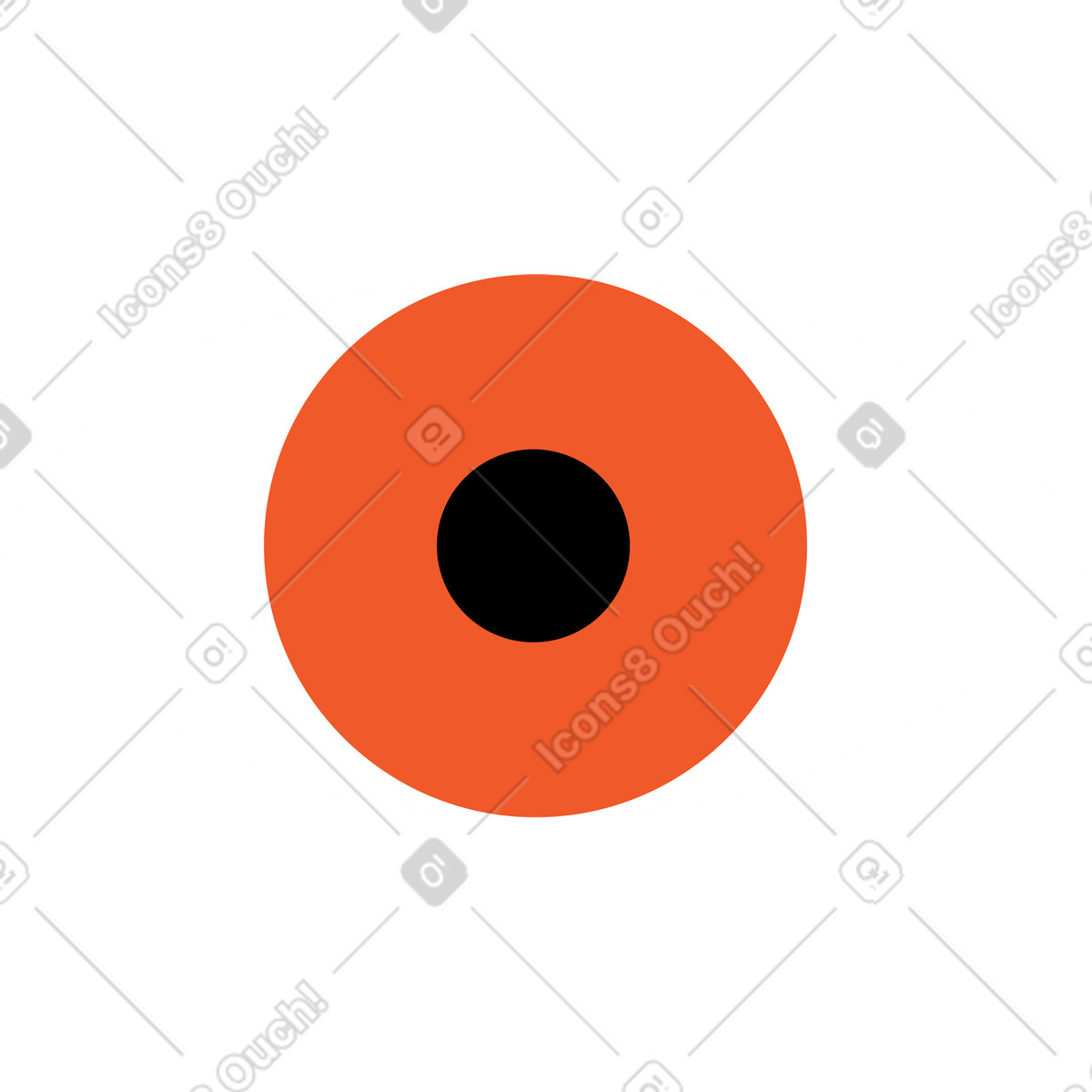 Ilustración Ojo en estilo Rush a descargar en PNG y SVG