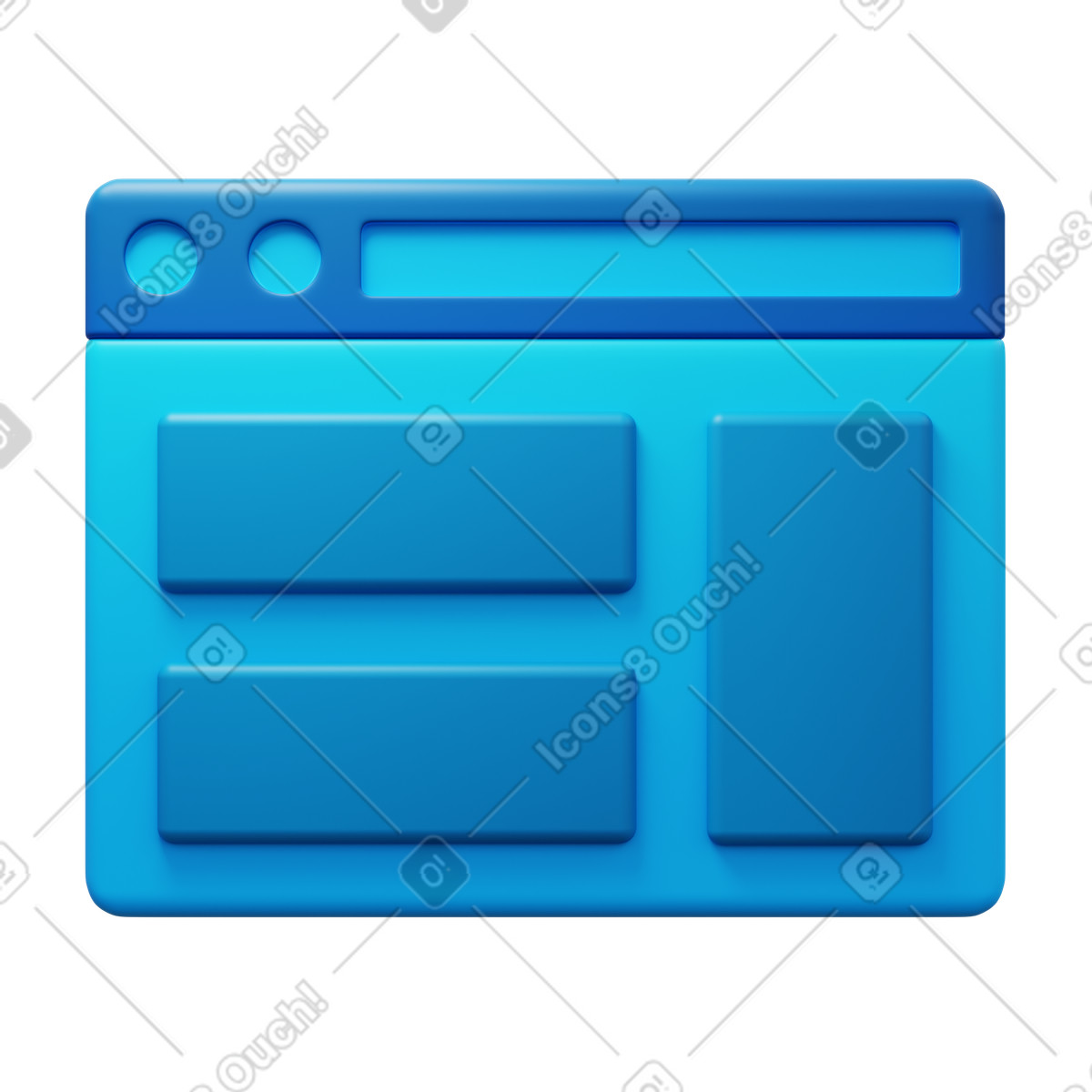 Web illustration in 3D Fluency style download in PNG, SVG