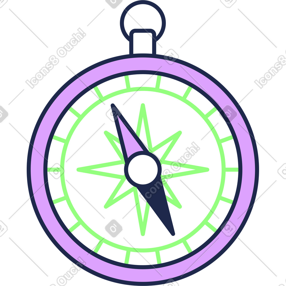 Bussola illustrazione in stile Outline scarica in PNG, SVG