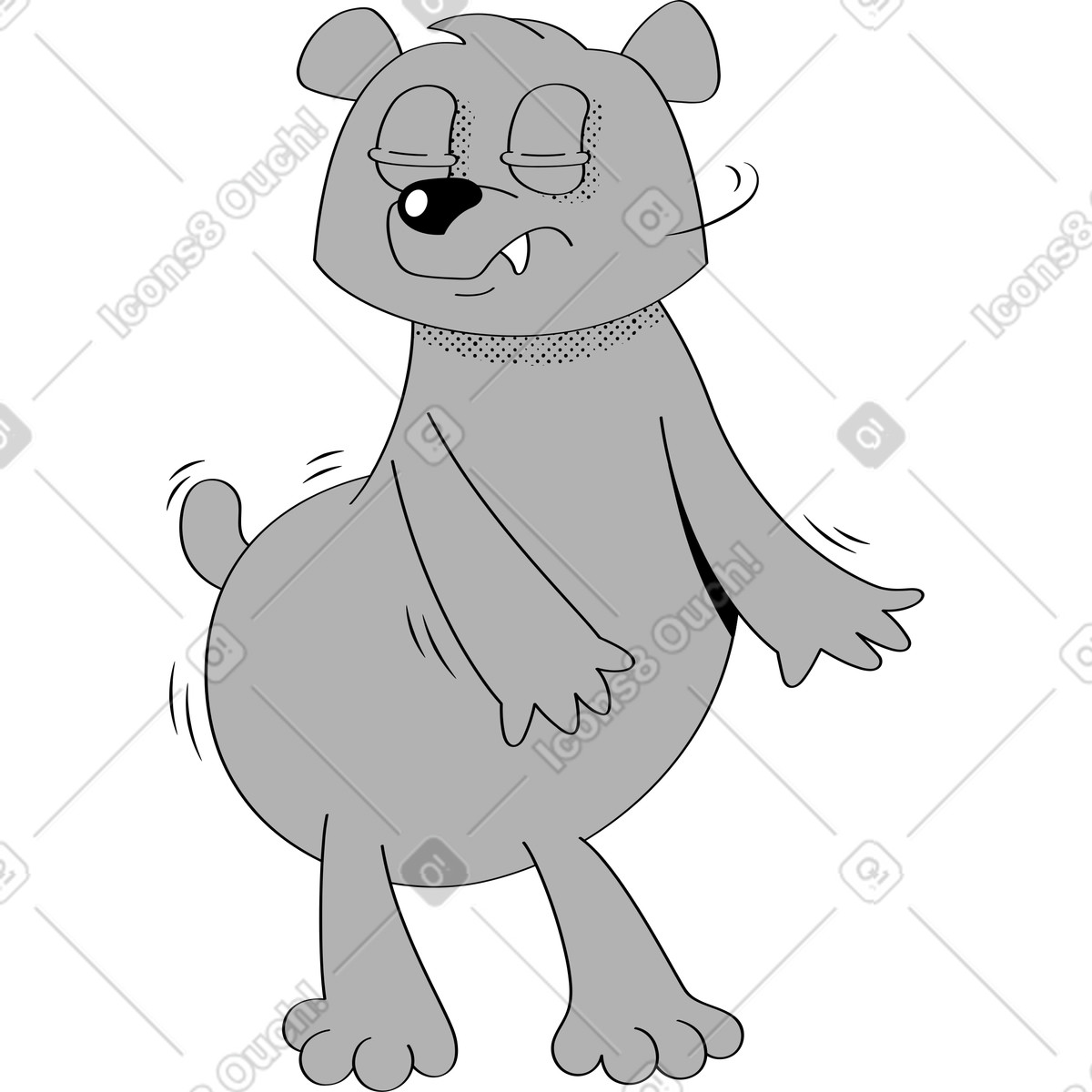 下载 Looney 风格的 Bear 插画，支持 PNG、SVG 格式