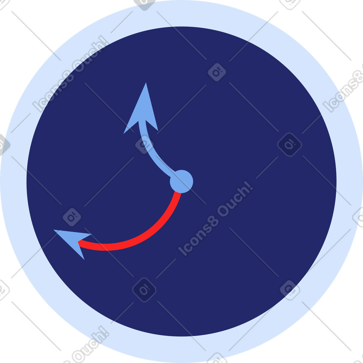 Clock illustration in Clip style download in PNG, SVG