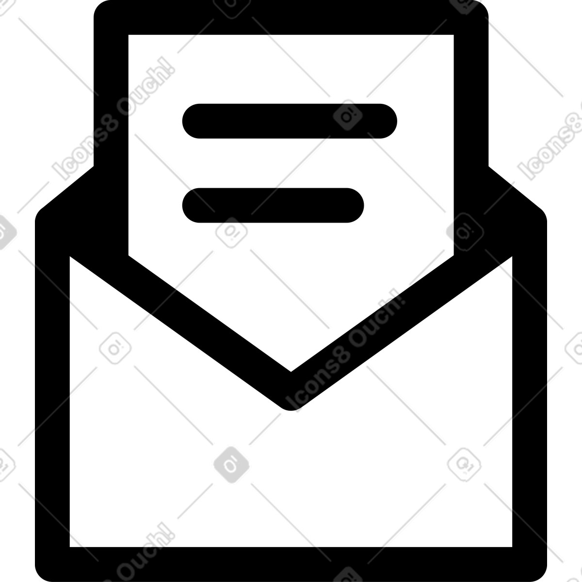 Transistor スタイルの Letter in envelope のイラストをPNG、SVG形式でダウンロード