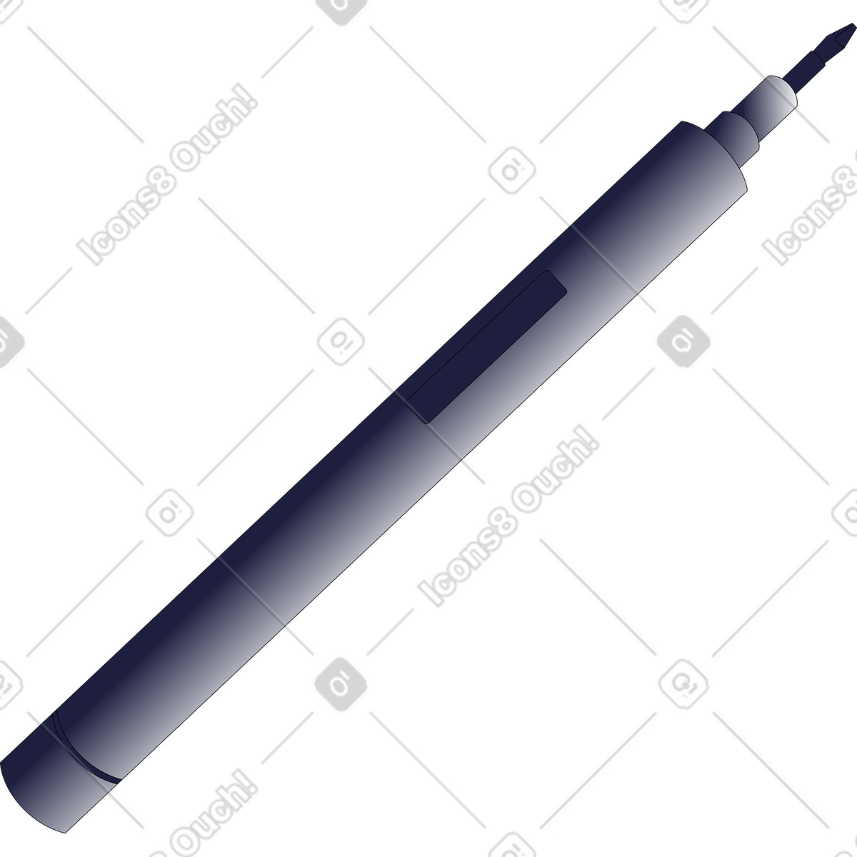 Ilustración Destornillador eléctrico en estilo Pop a descargar en PNG y SVG