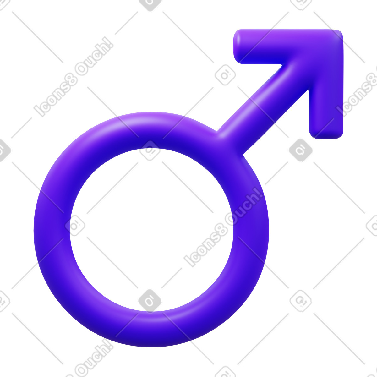 下载 3D Fluency 风格的 Mars symbol 插画，支持 PNG、SVG 格式