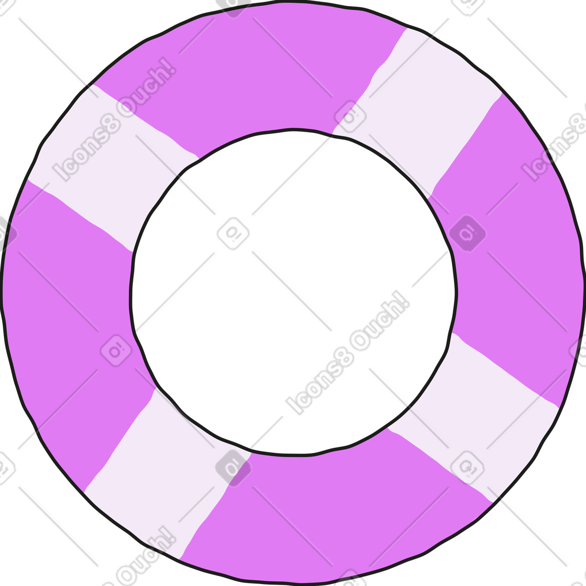 Lifebuoy illustration in Conifer style download in PNG, SVG