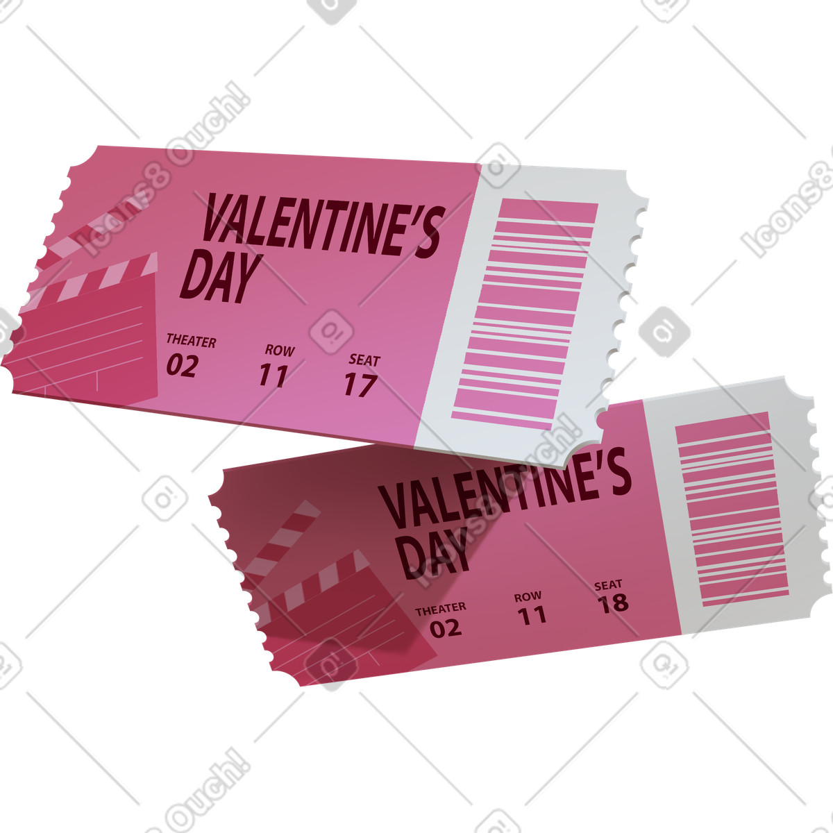 Ilustração de Cinema tickets em no estilo Props para baixar em PNG, SVG