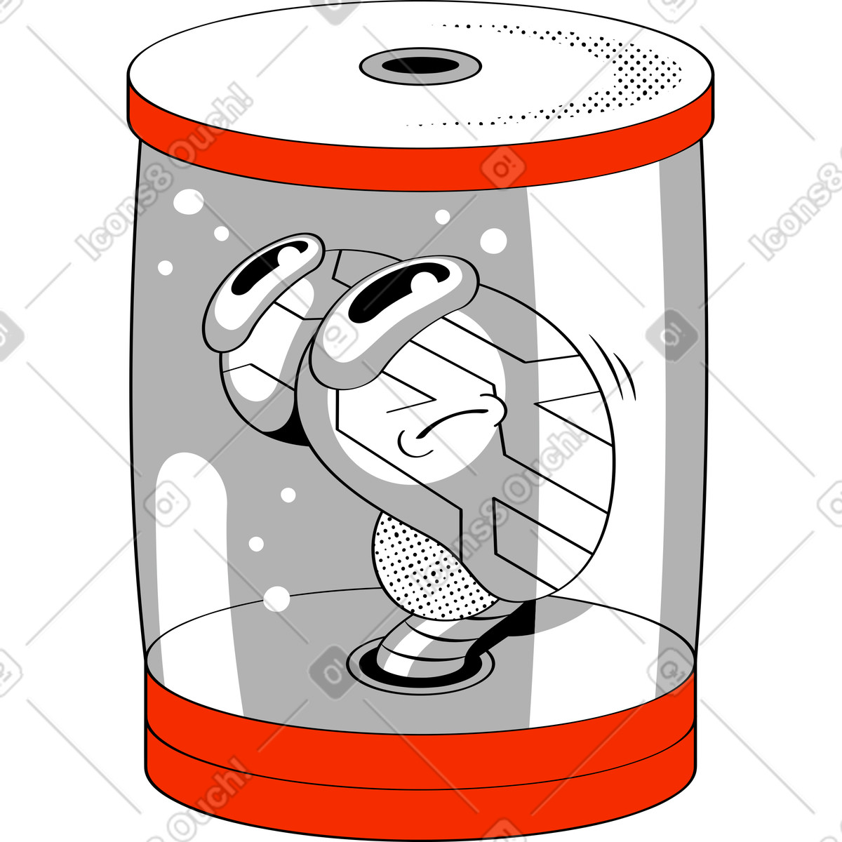 Illustration Cerveau dans le style Looney à télécharger aux formats PNG, SVG