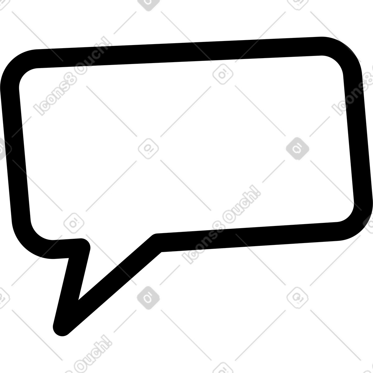 Ilustración Speech bubble outline empty comic chat frame for message en estilo Notion Line Art a descargar en PNG y SVG
