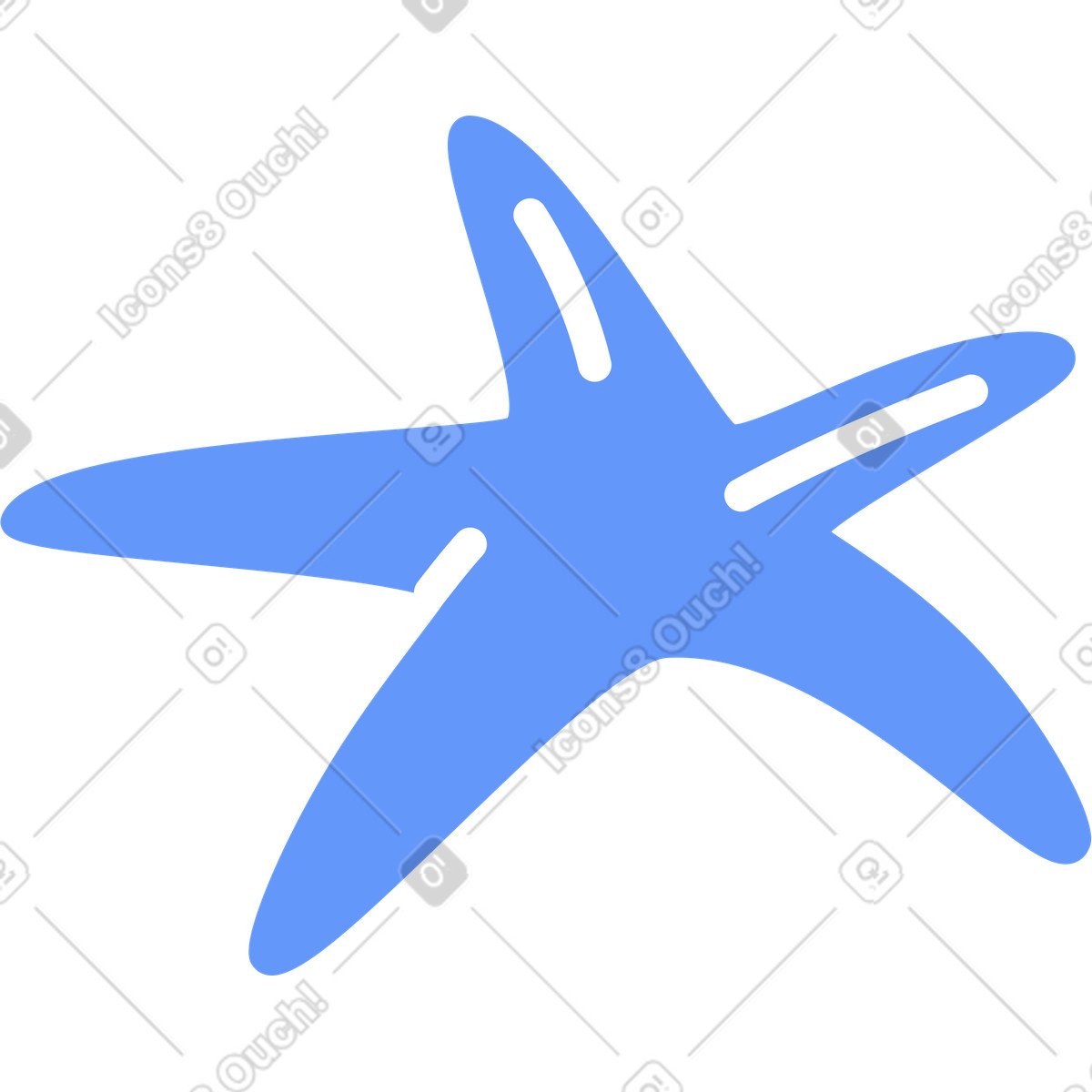 Ilustración Estrella de mar en estilo Plain a descargar en PNG y SVG