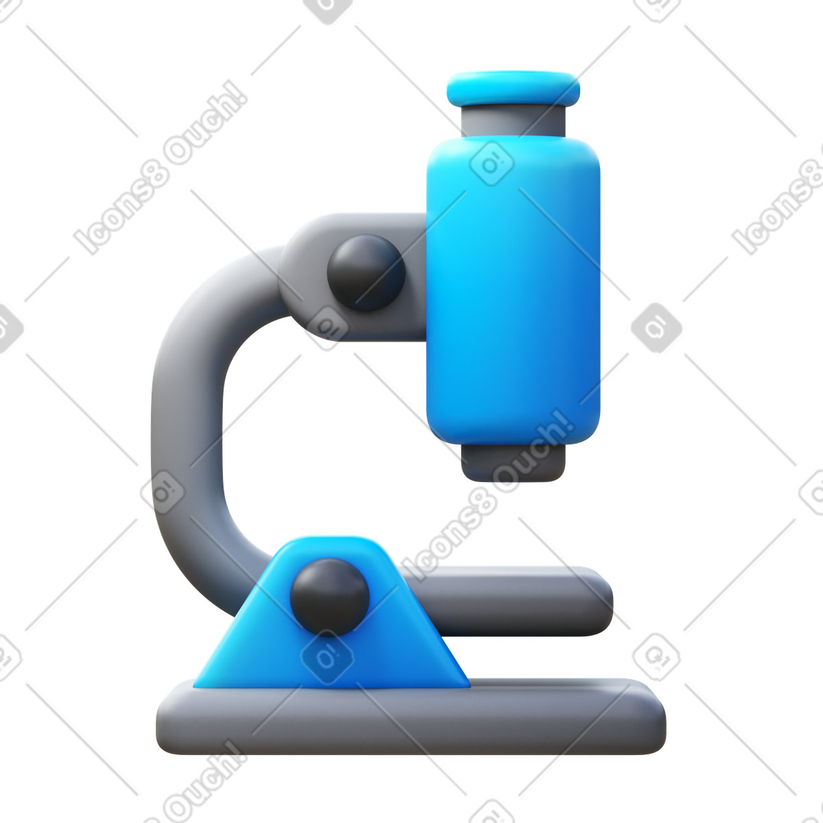 3D Fluency スタイルの Microscope のイラストをPNG、SVG形式でダウンロード