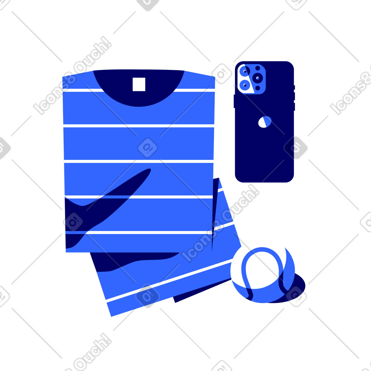 T-shirt für baseball-hobby-Illustration im Lounge-Stil als Download in PNG, SVG