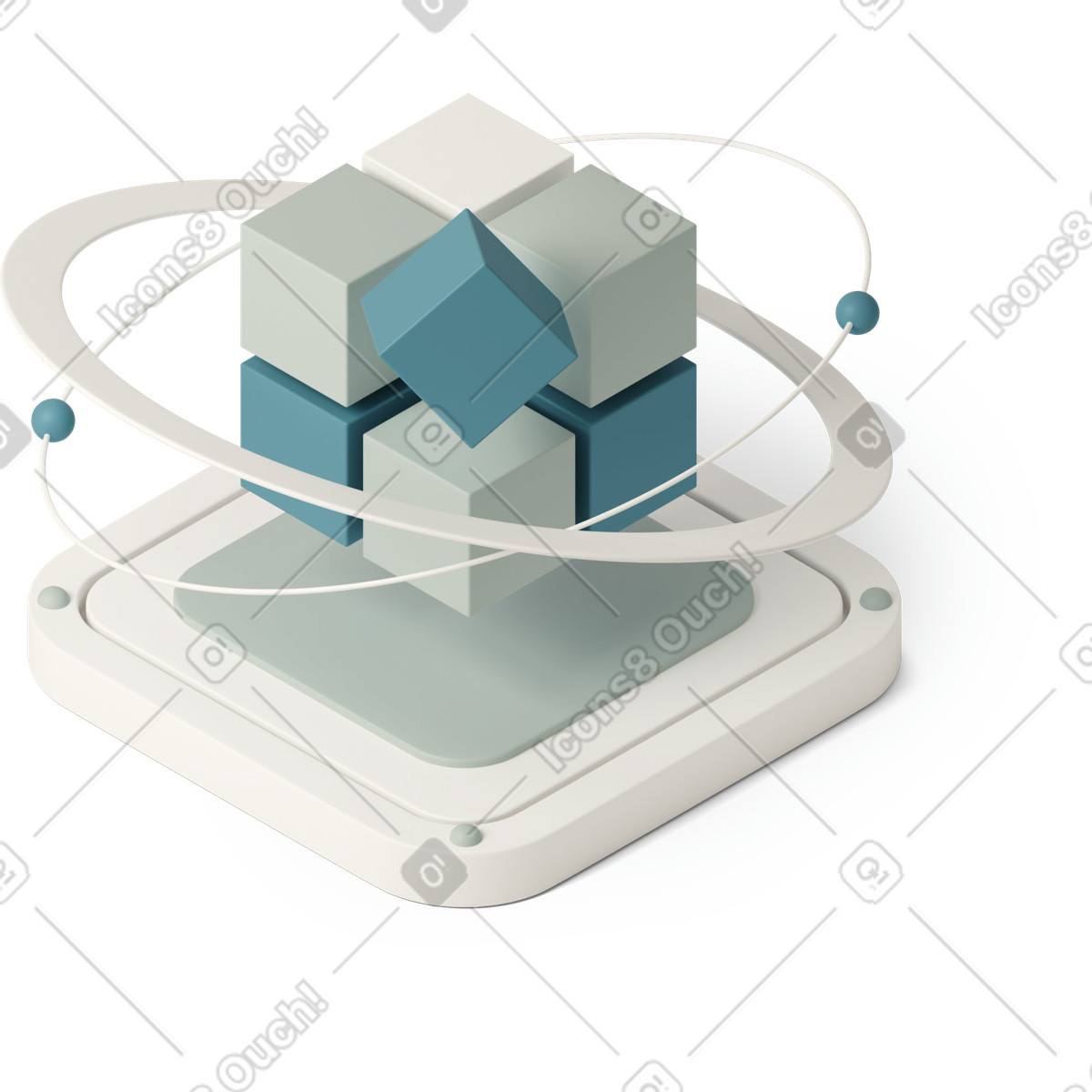 Blockchain technologies animated illustration in GIF, Lottie (JSON), AE
