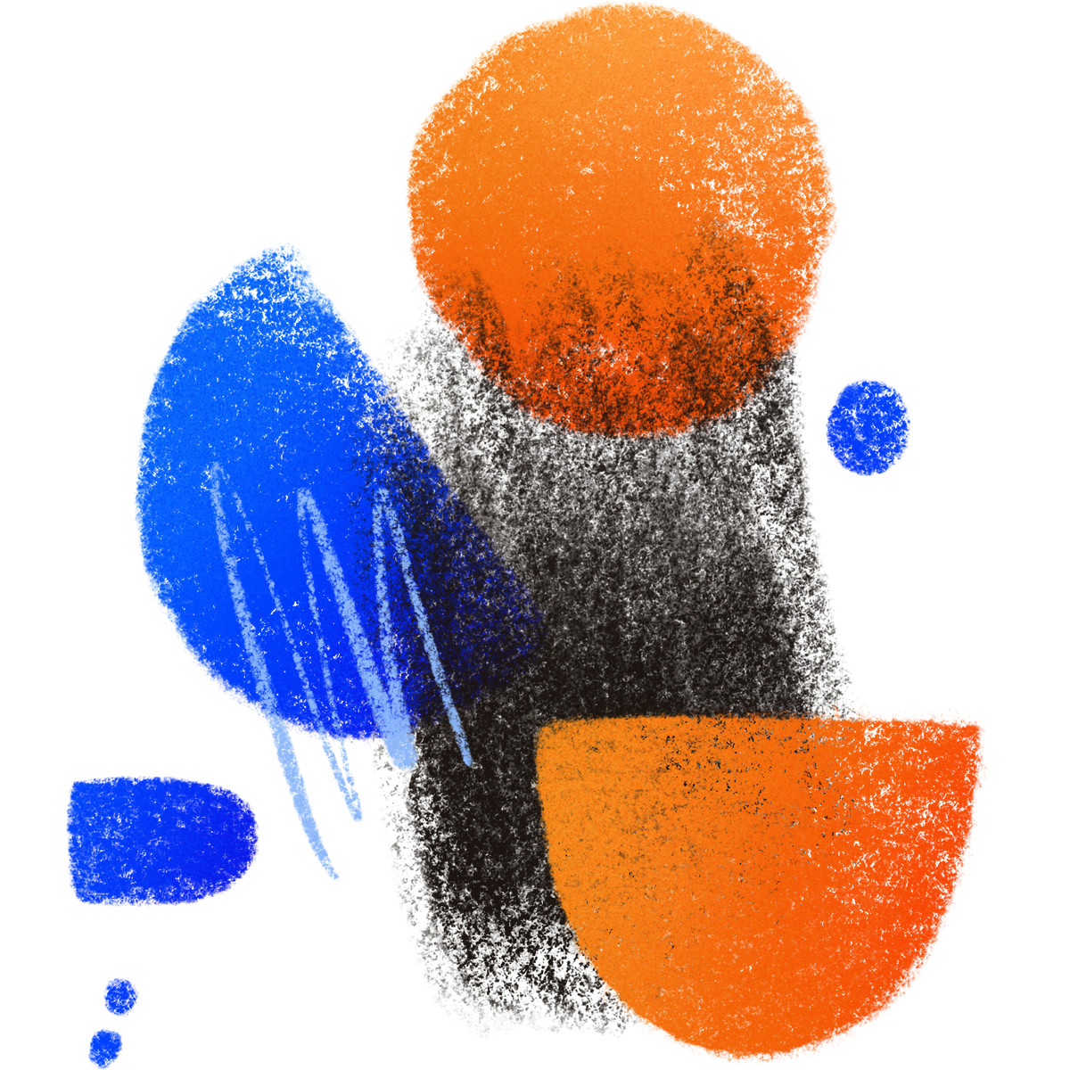 Иллюстрация Abstract dry brush texture shapes в стиле Textures — скачать в форматах PNG, SVG