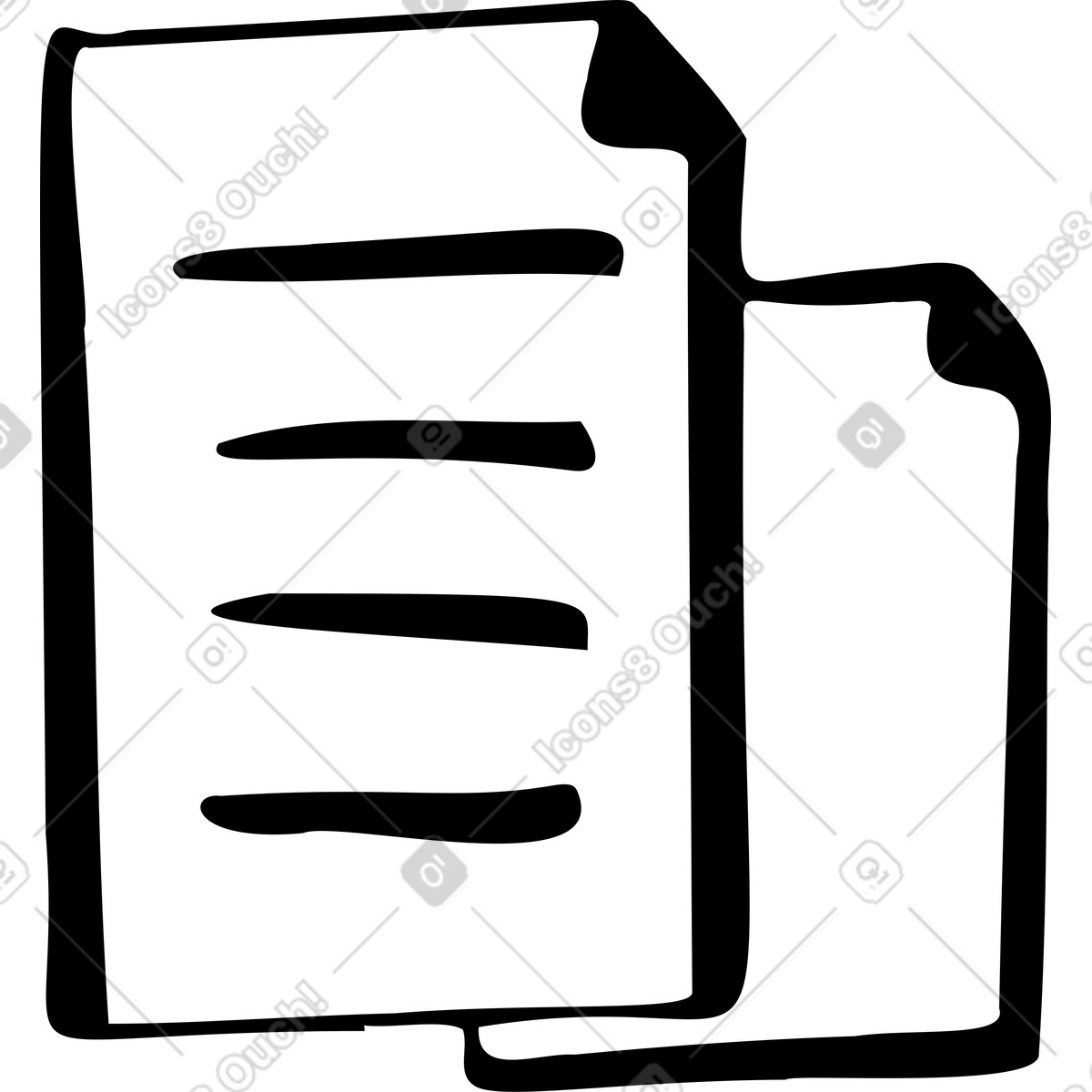 Illustration Les documents dans le style Journal à télécharger aux formats PNG, SVG