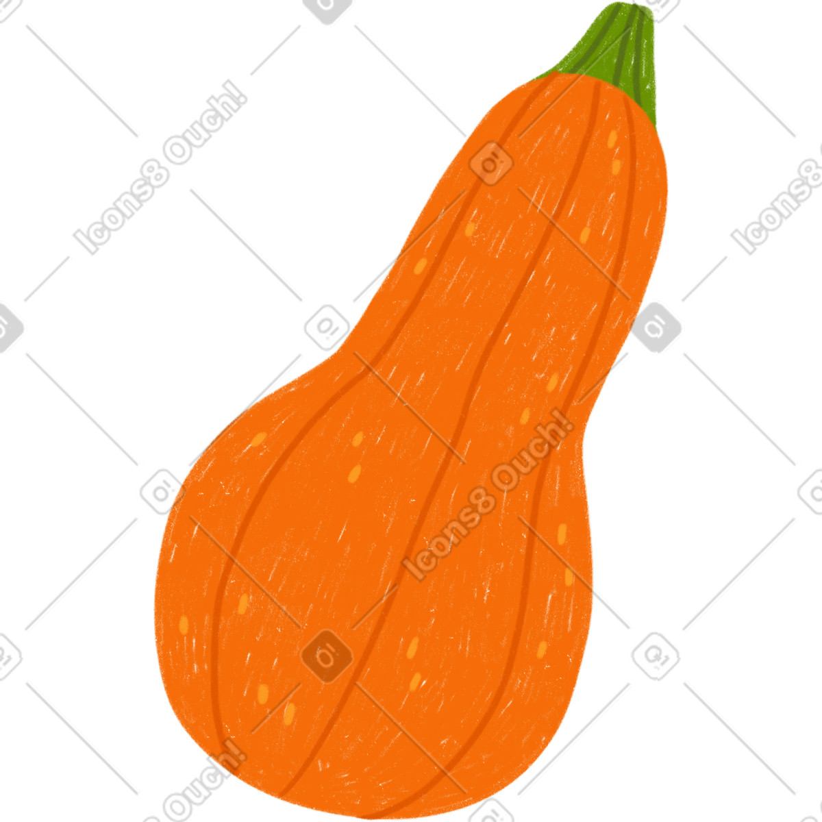 Pumpkin illustration in Cozy style download in PNG, SVG