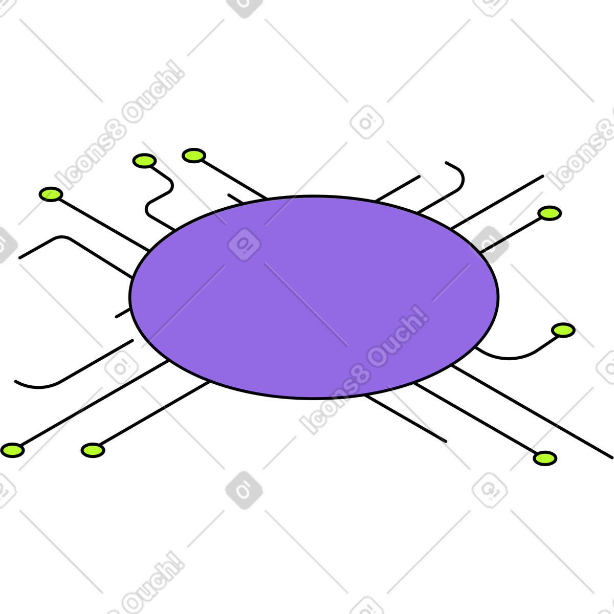Ilustración Chip de computadora en estilo Project a descargar en PNG y SVG