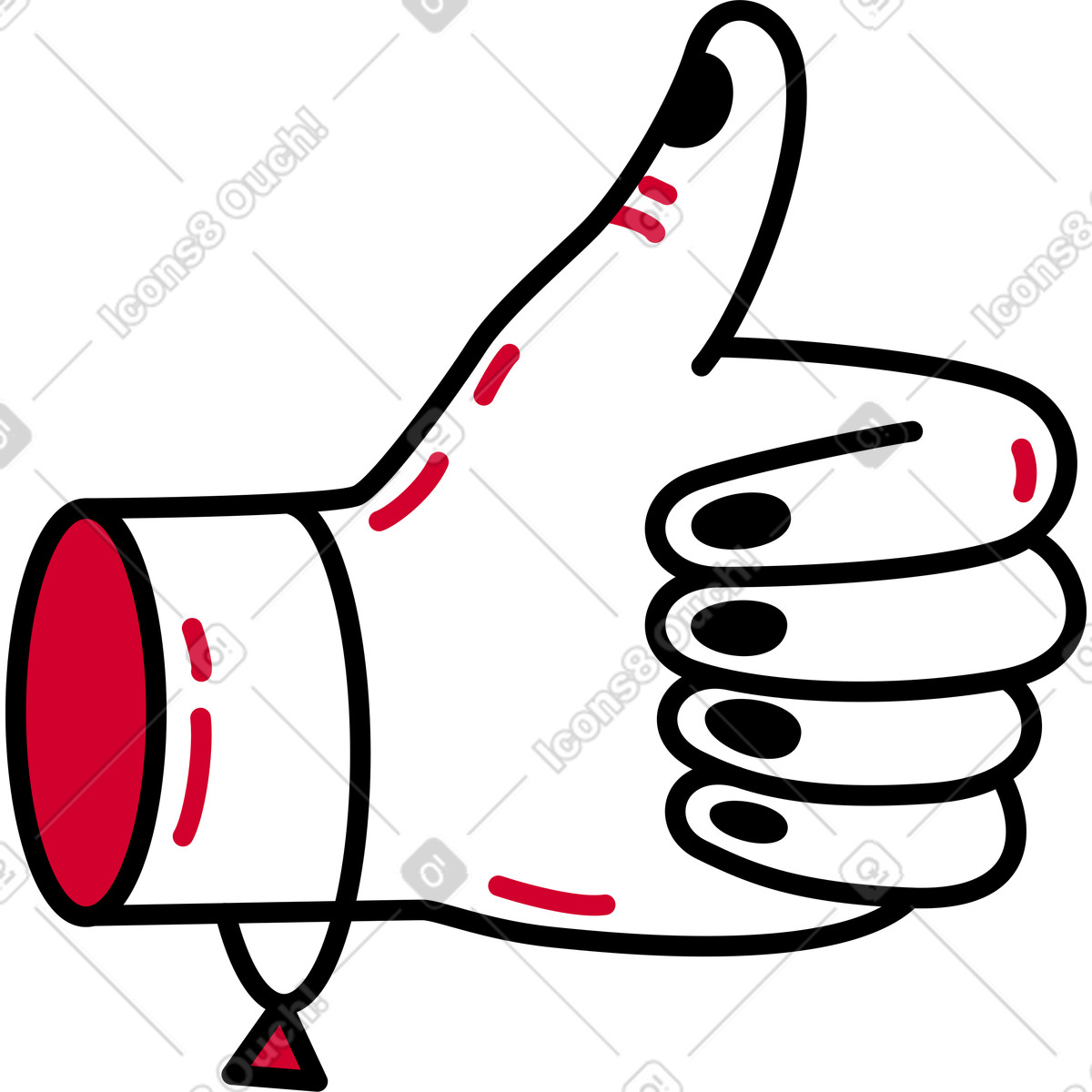 Thumbs up illustration in PNG, SVG