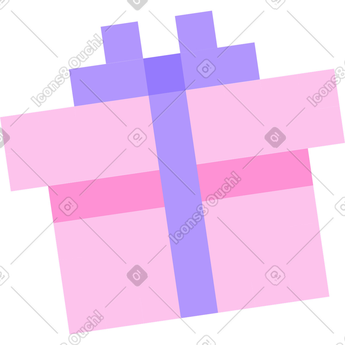 Regalo illustrazione in stile 8bit scarica in PNG, SVG