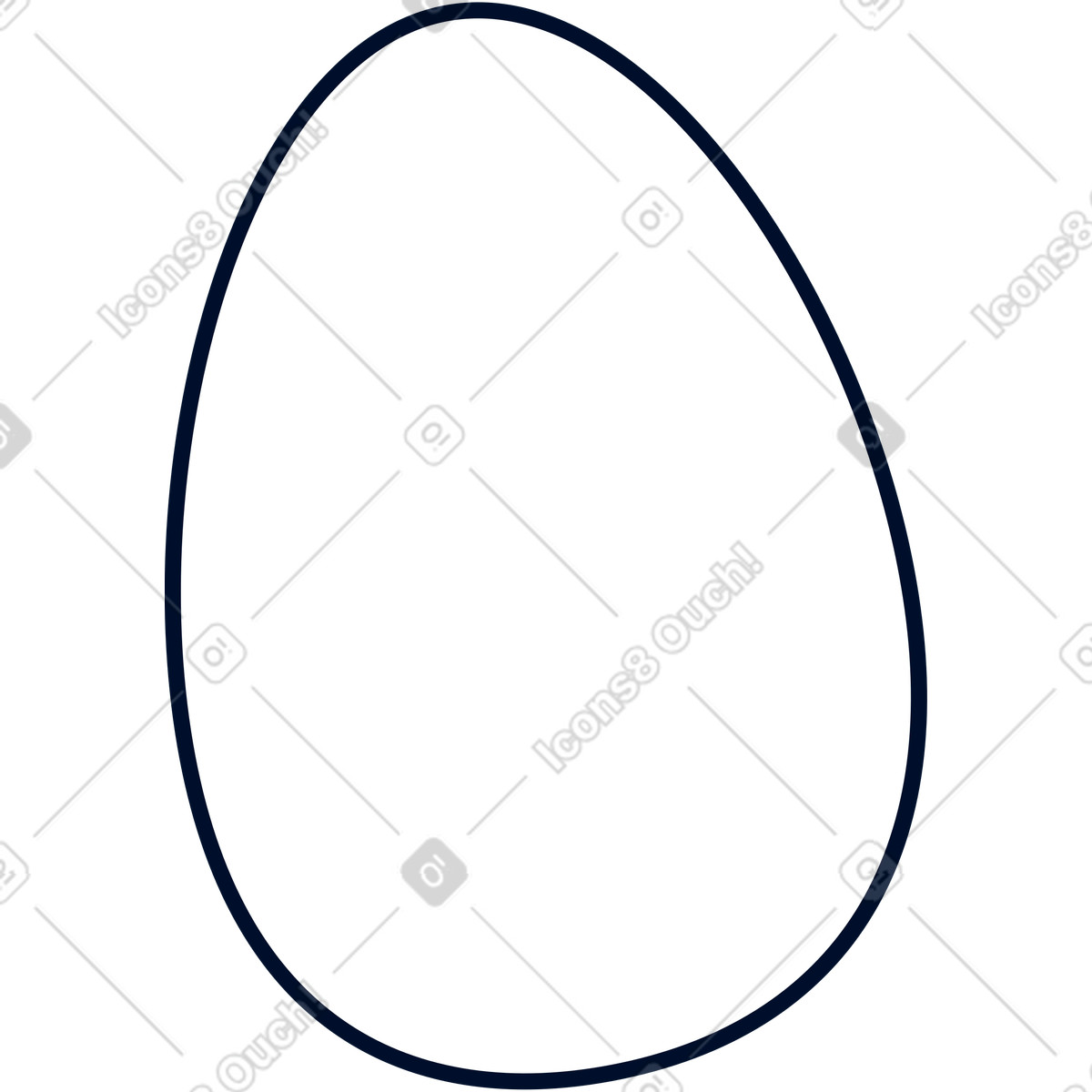Egg illustration in Teal style download in PNG, SVG