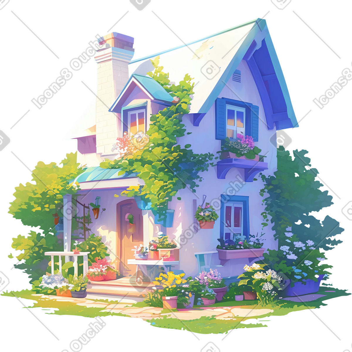 Glazy スタイルの Country house のイラストをPNG、SVG形式でダウンロード
