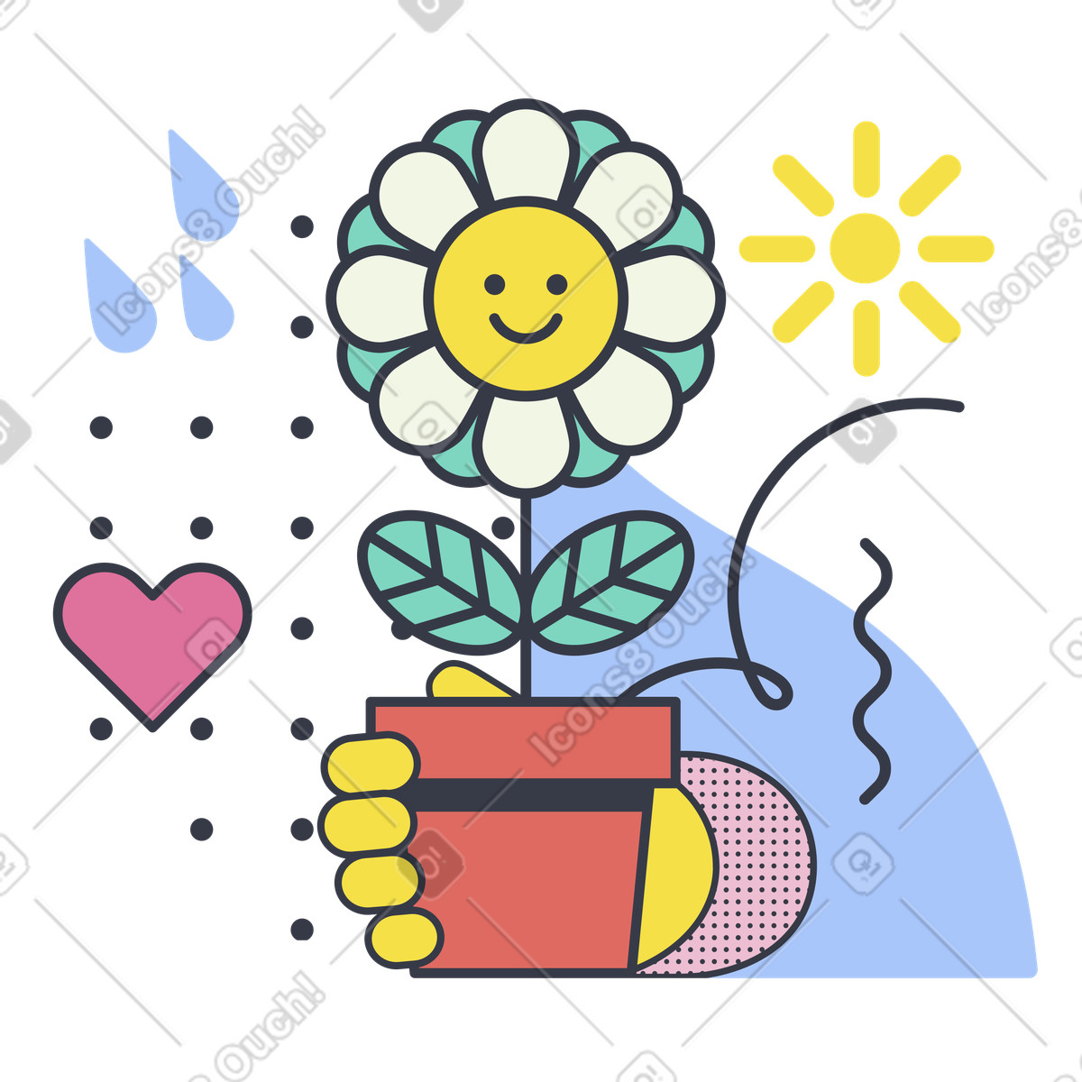 Illustration Plantation dans le style Abstract à télécharger aux formats PNG, SVG
