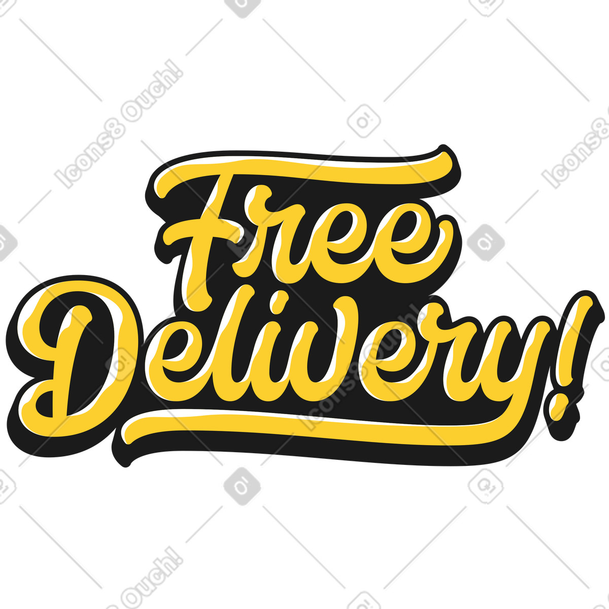 Ilustración Entrega de letras gratis! en estilo Taxi a descargar en PNG y SVG