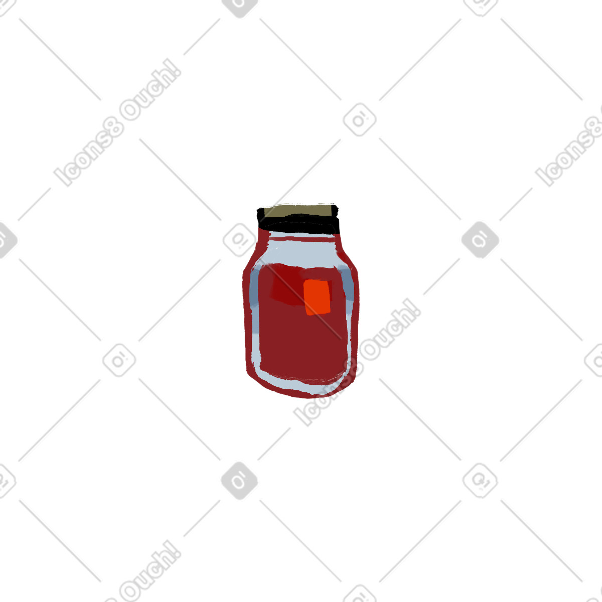 Ilustração de Jarra em no estilo Ikigai para baixar em PNG, SVG