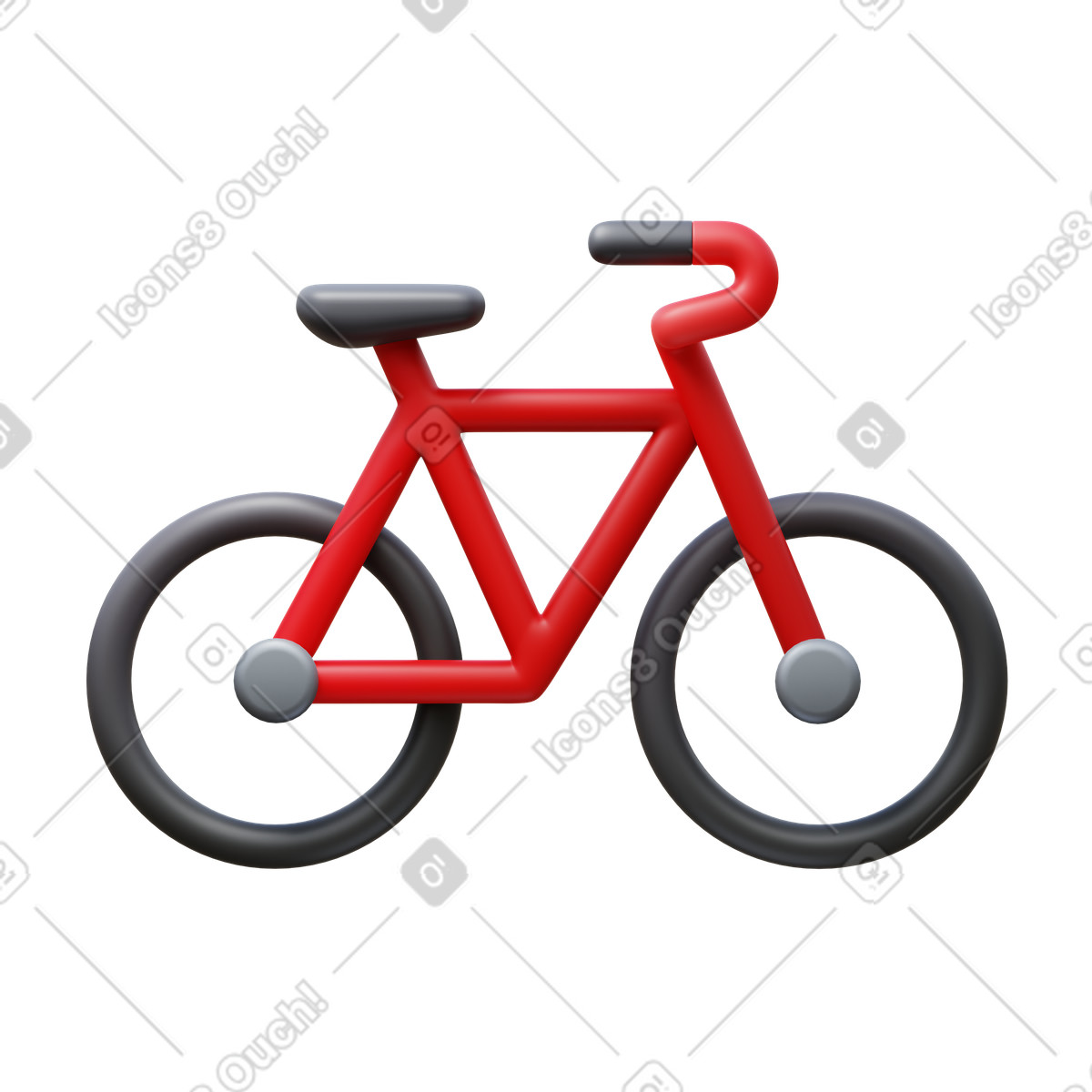 Ilustração de Bicycle em no estilo 3D Fluency para baixar em PNG, SVG