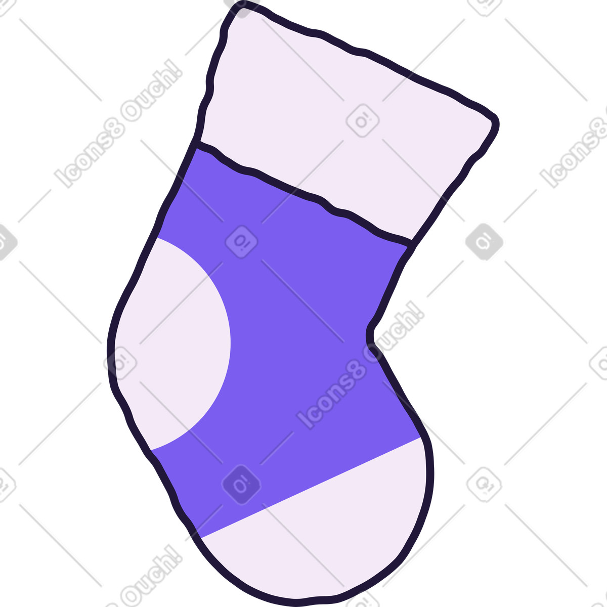 Conifer 스타일의 Christmas stocking 일러스트레이션 PNG, SVG 다운로드