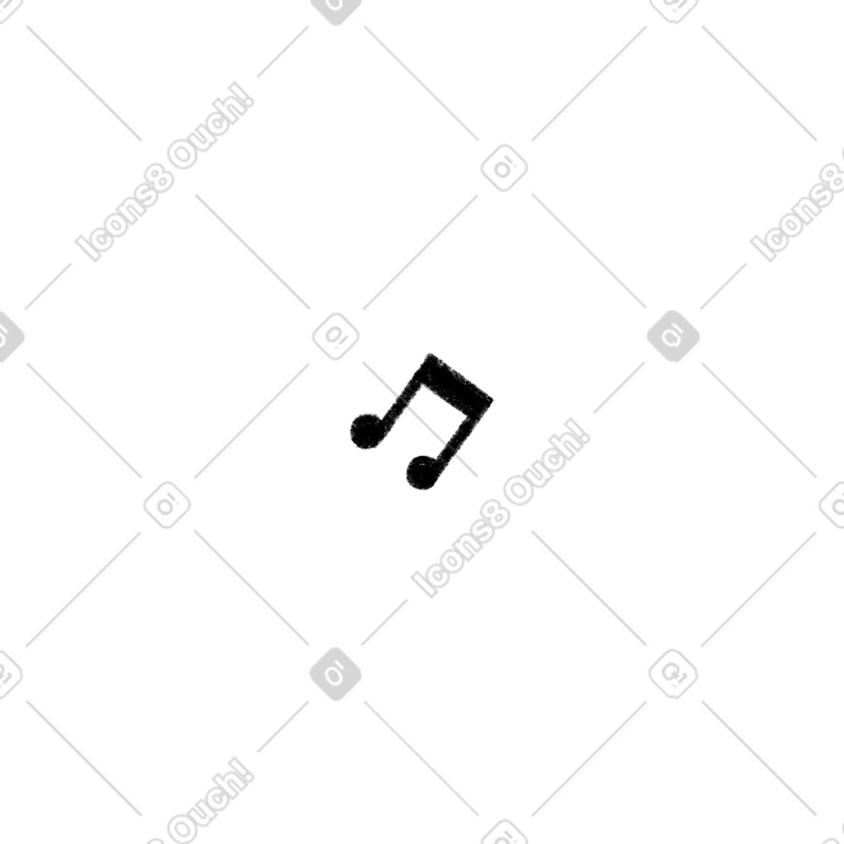 Ilustración Nota musical en estilo Tutti a descargar en PNG y SVG