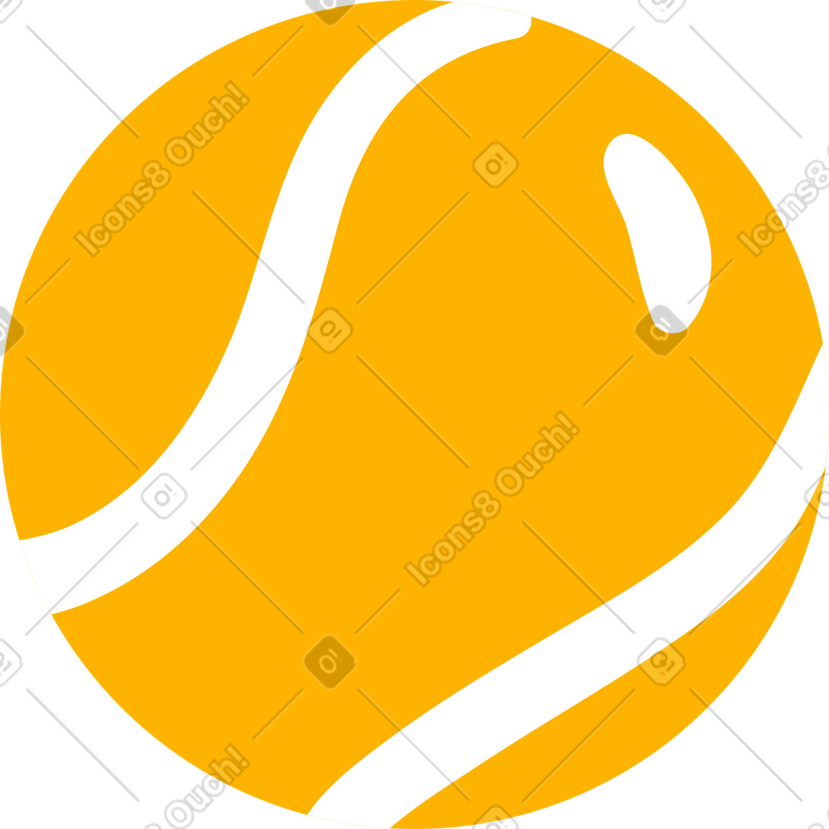 Illustration Balle de tennis dans le style Flame à télécharger aux formats PNG, SVG