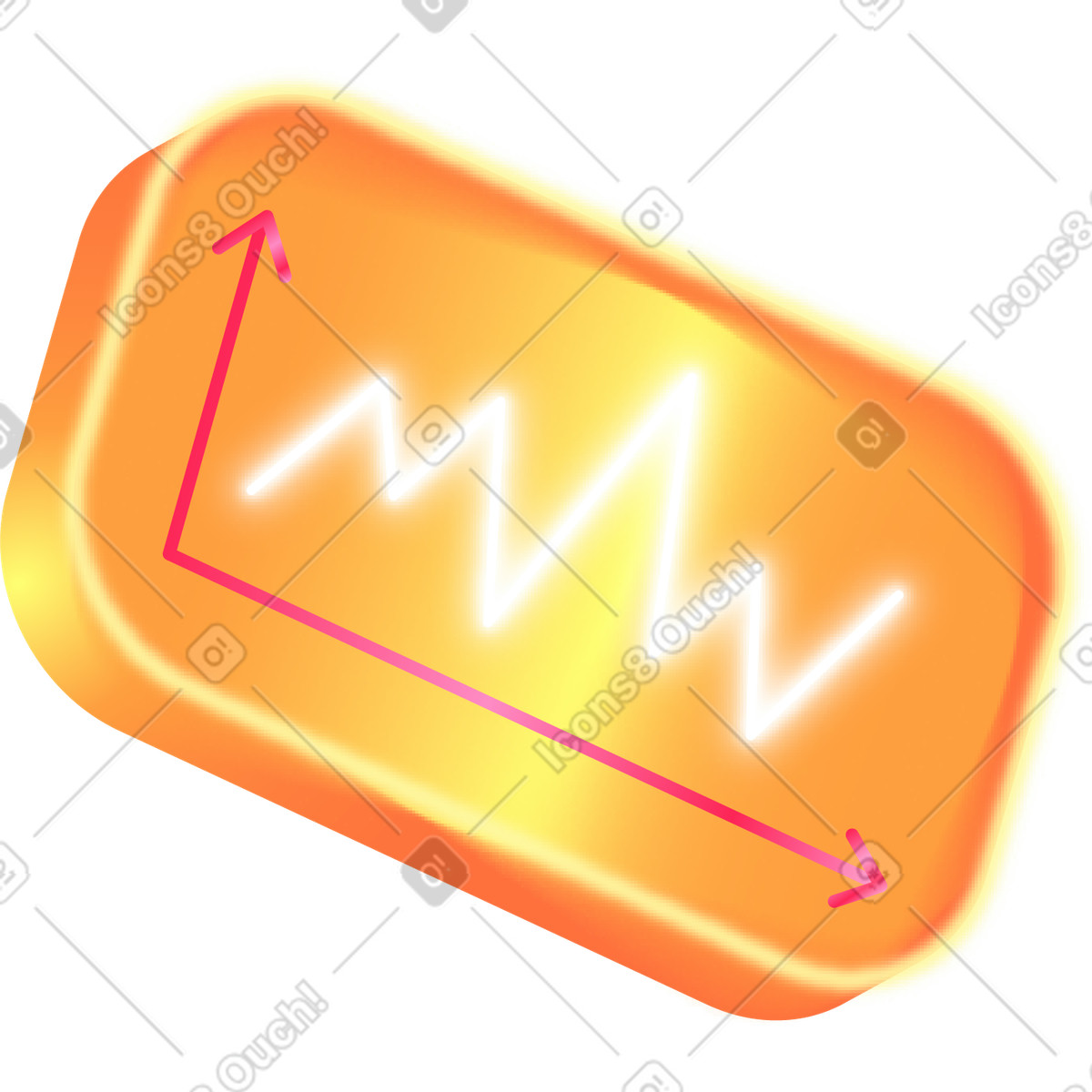 Graph on yellow plate illustration in Burst style download in PNG, SVG