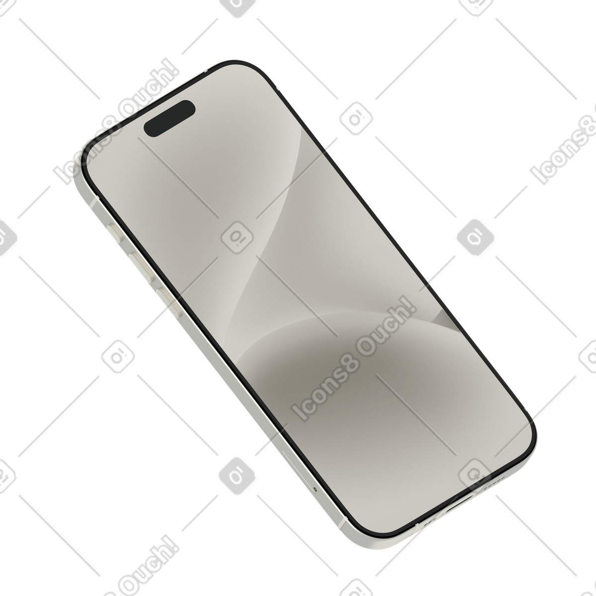 Realistic modern smartphone illustration in 3D style download in PNG, SVG