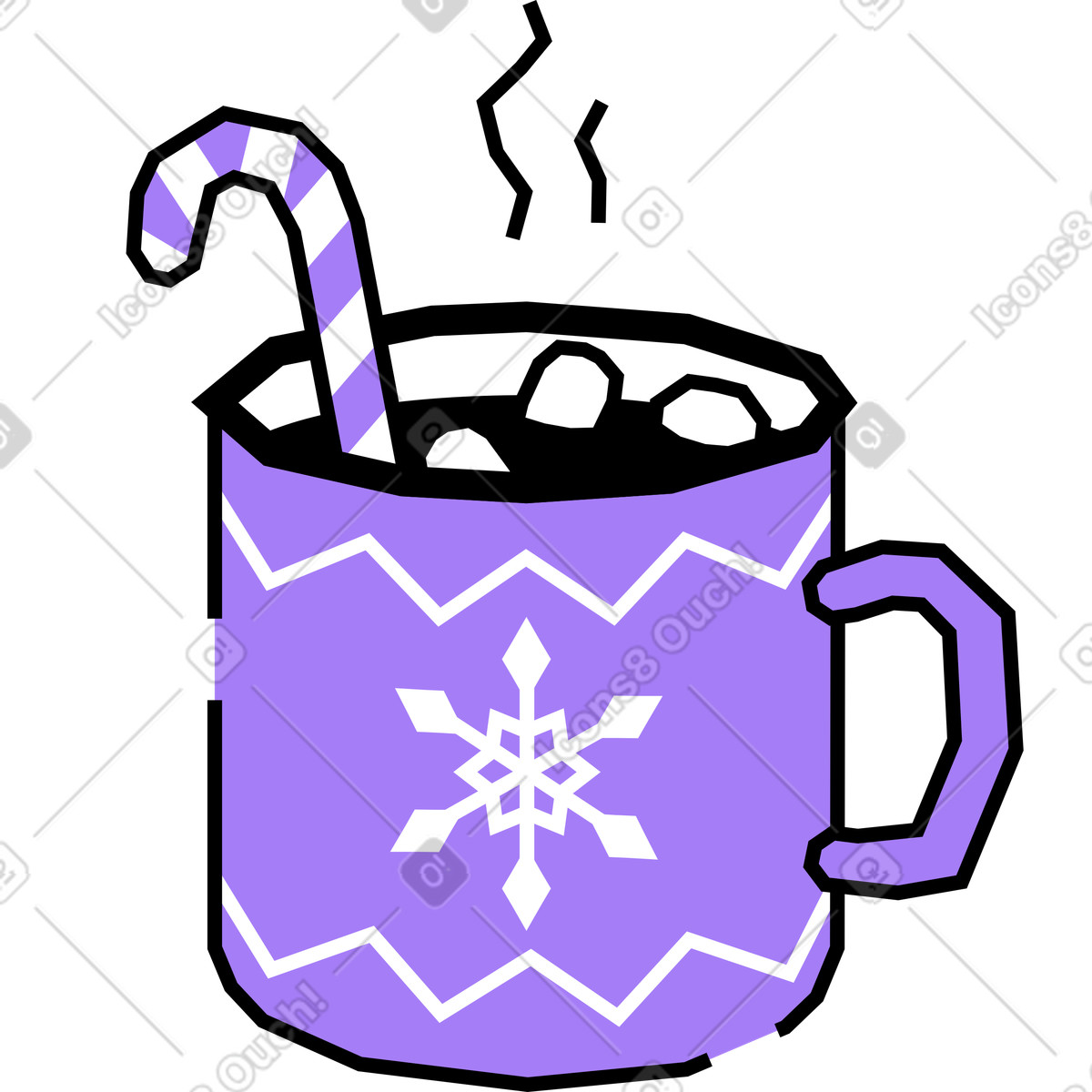 Illustration Tasse de cacao dans le style Amethyst à télécharger aux formats PNG, SVG